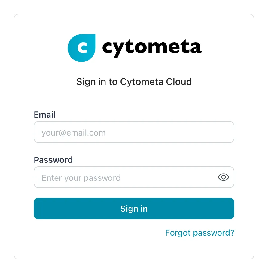 Sign-in page with Email and Password